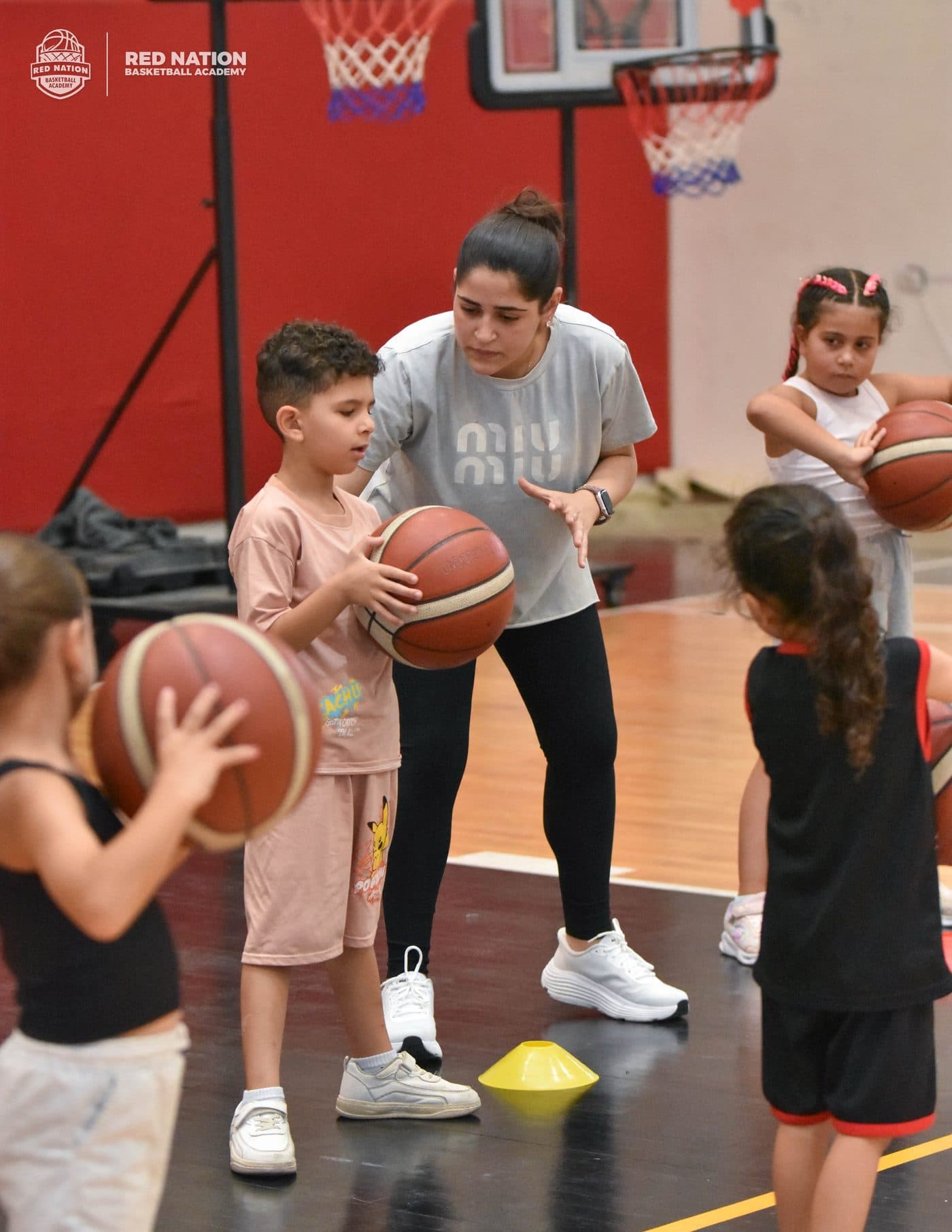 Basketball going through the hoop